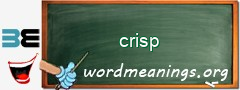 WordMeaning blackboard for crisp